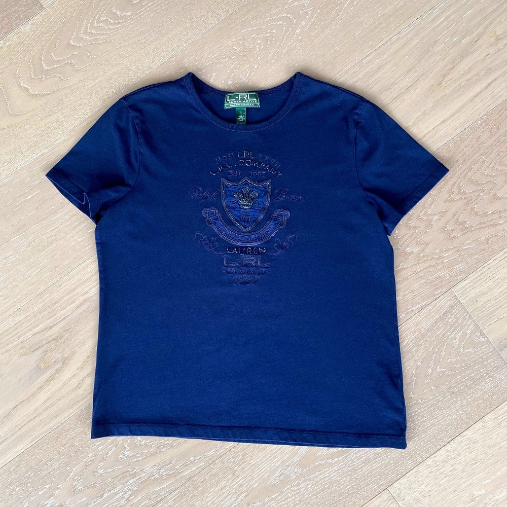 Lauren Ralph Lauren Beaded-Crest Cotton Shirt